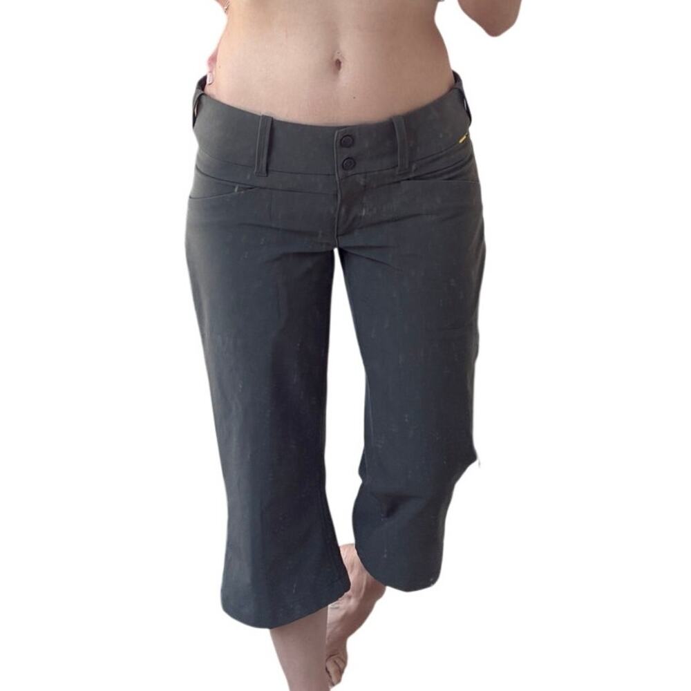 Lole Capri Low-rise Y2k Pants Explore Green UPF 50+ Wicking Natural Size 6